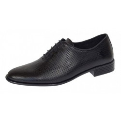 Pantofi barbati eleganti din piele naturala - Model Office Negru Matritat GKR35NPF