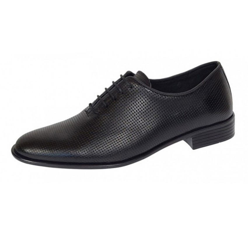 Pantofi barbati eleganti din piele naturala - Model Office Negru Matritat GKR35NPF