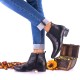 Oferta marimea 37 Botine dama negre din piele naturala cu elastic - LNA275C Oferta marimea 37 Botine dama negre din piele naturala cu elastic - LNA275C
