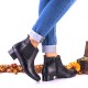 Oferta marimea 37 Botine dama negre din piele naturala cu elastic - LNA275C Oferta marimea 37 Botine dama negre din piele naturala cu elastic - LNA275C