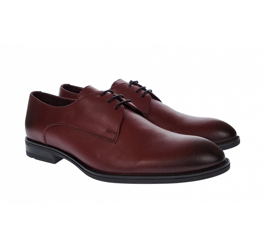 Pantofi barbati, eleganti, office, piele naturala, Bordo, 001VIS