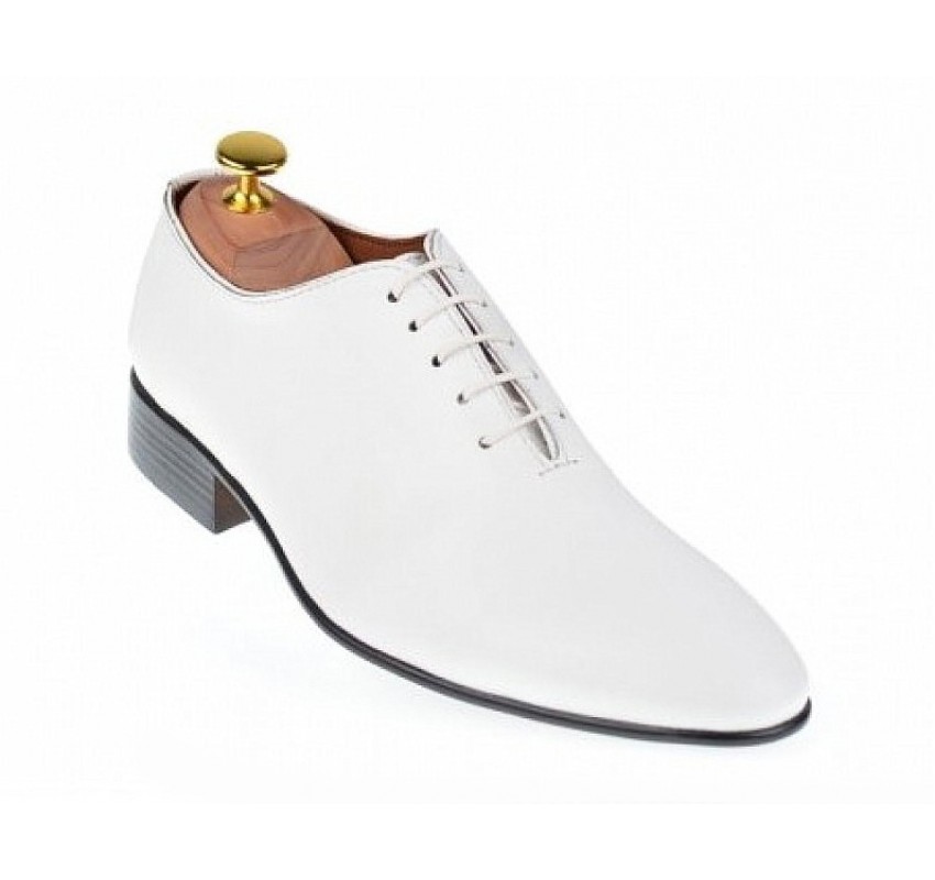 Pantofi barbati, eleganti din piele naturala, alb, 024ABOX