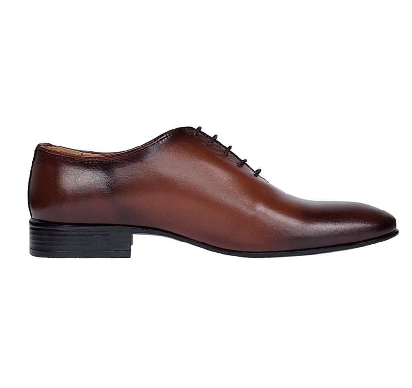 Pantofi barbati eleganti din piele naturala maro 024MBOX
