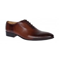 Pantofi barbati eleganti din piele naturala maro 024MBOX
