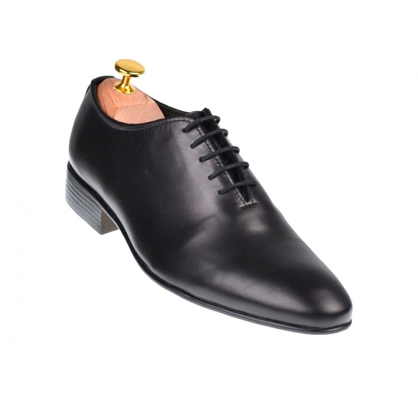 Pantofi barbati office, eleganti din piele naturala, negri, SCORPION, 024NBOX