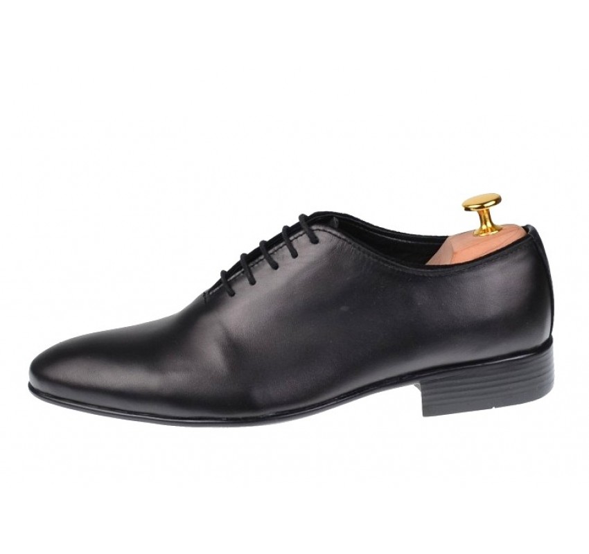 Pantofi barbati office, eleganti din piele naturala, negri, SCORPION, 024NBOX