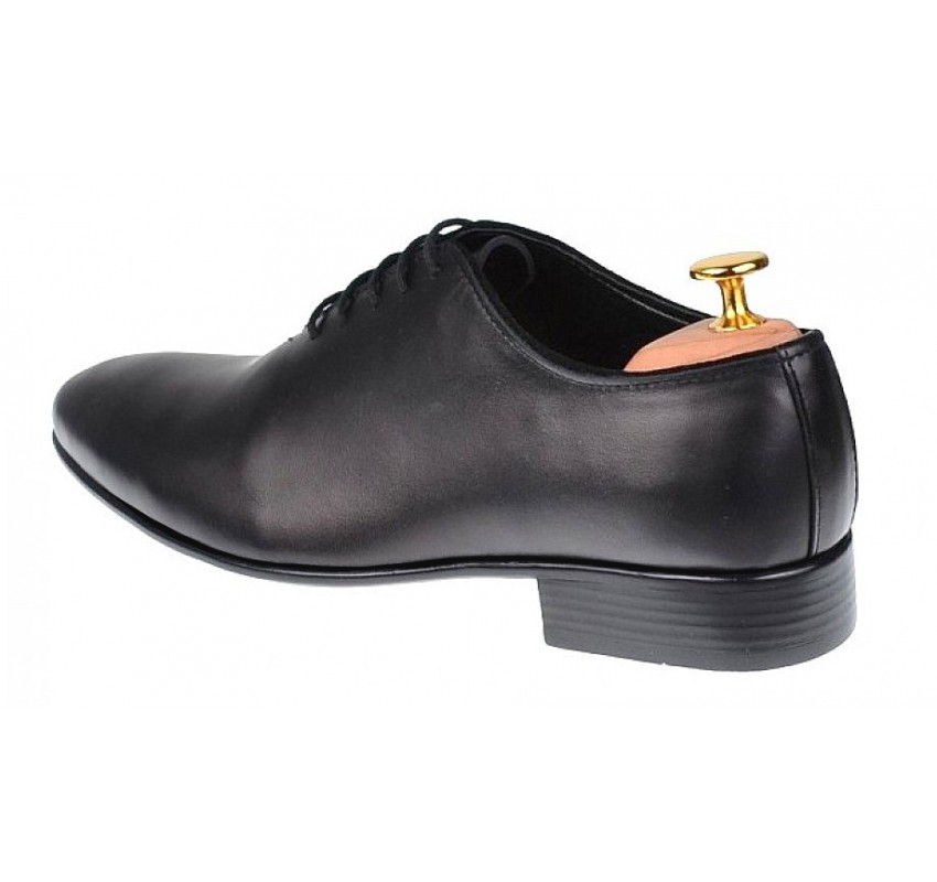 Pantofi barbati office, eleganti din piele naturala, negri, SCORPION, 024NBOX