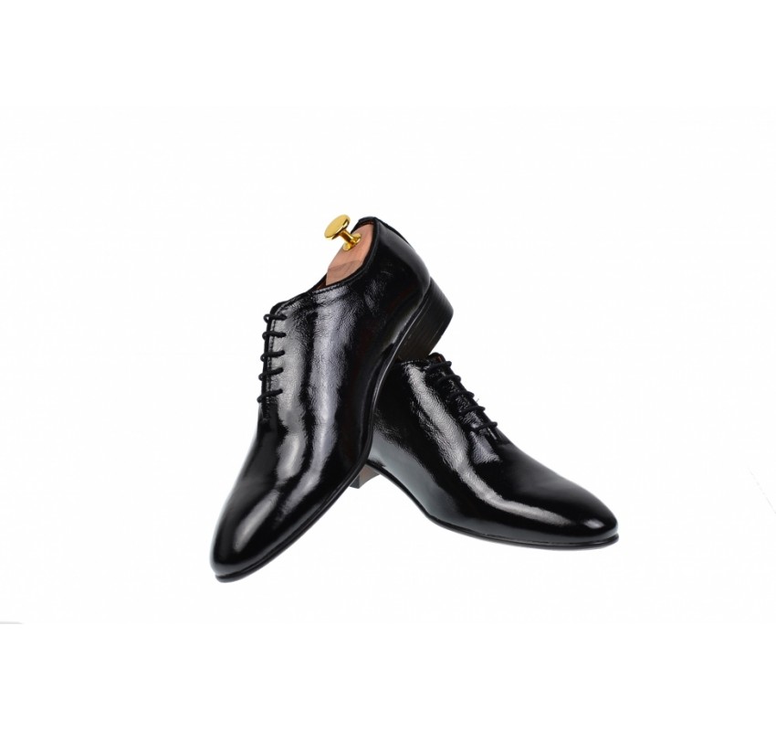 Pantofi barbati office, eleganti din piele naturala, lac sifonat, SCORPION, 024NLAC2