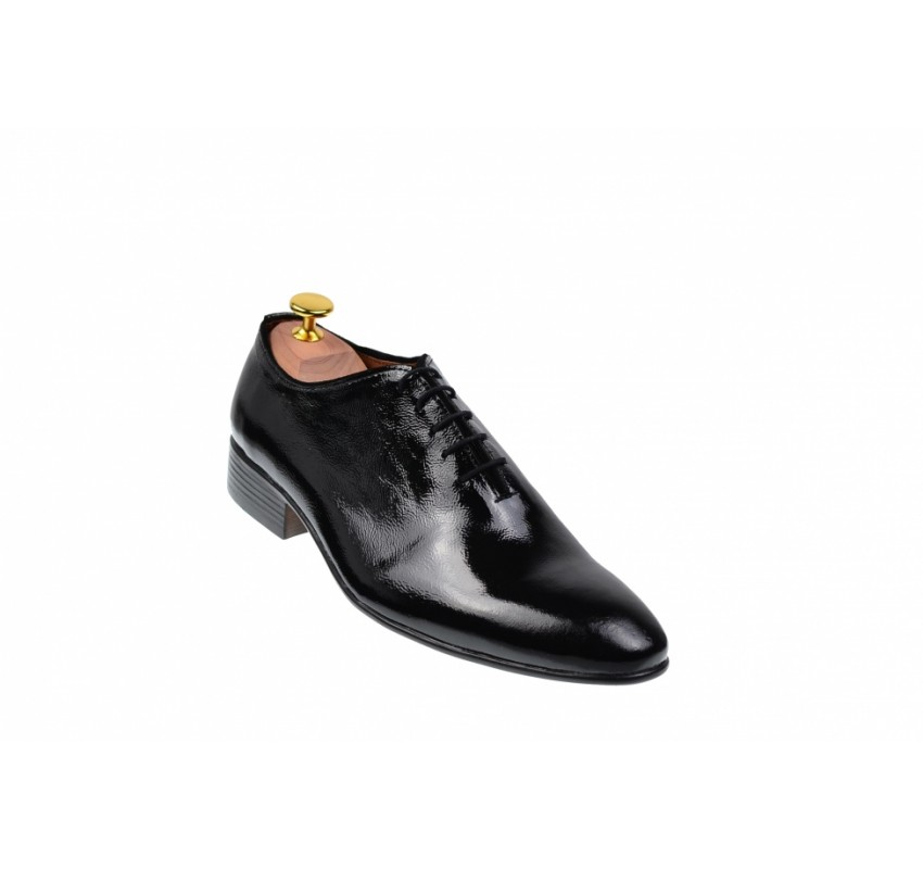 Pantofi barbati office, eleganti din piele naturala, lac sifonat, SCORPION, 024NLAC2