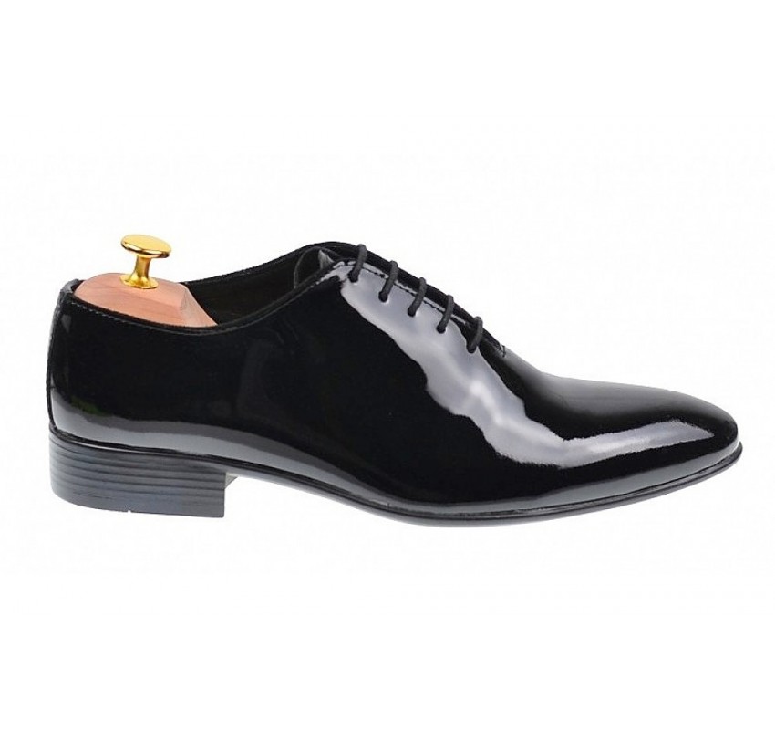 Pantofi barbati eleganti din piele naturala - Model Negru Lac 024NLAC