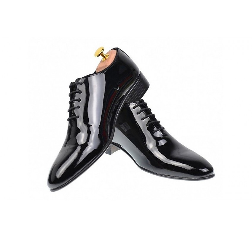 Pantofi barbati eleganti din piele naturala - Model Negru Lac 024NLAC