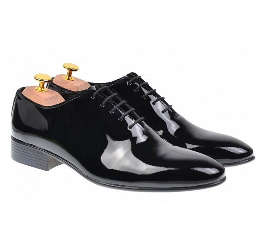 Pantofi barbati eleganti din piele naturala - Model Negru Lac 024NLAC