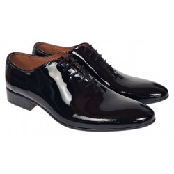 Pantofi barbati eleganti din piele naturala Negru Lac Lion 024NLAC