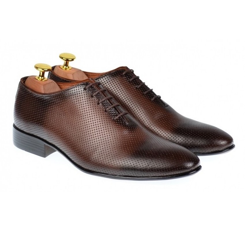 Pantofi barbati office, eleganti din piele naturala maro, ELION MATEO 026M