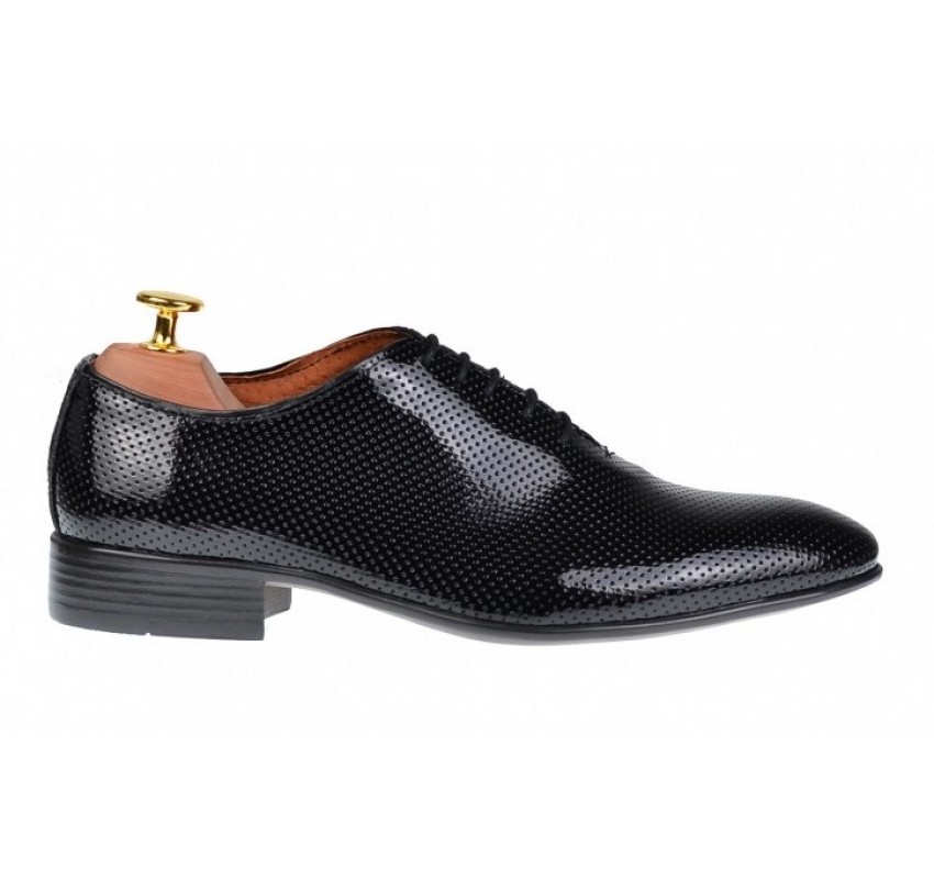 Pantofi barbati office, eleganti din piele naturala lac, ELION MATEO 026NLAC