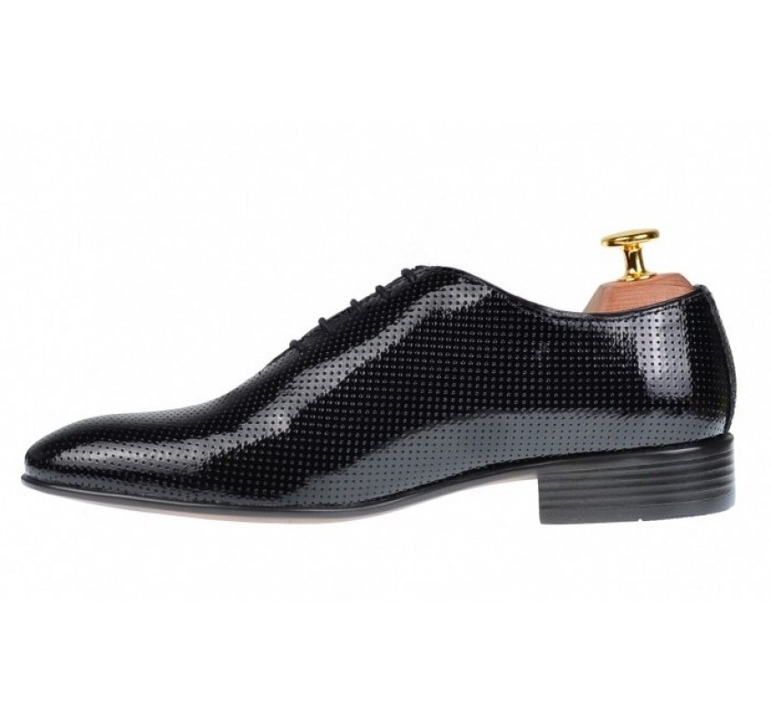 Pantofi barbati office, eleganti din piele naturala lac, ELION MATEO 026NLAC