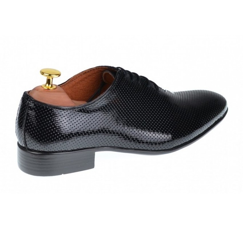 Pantofi barbati office, eleganti din piele naturala lac, ELION MATEO 026NLAC
