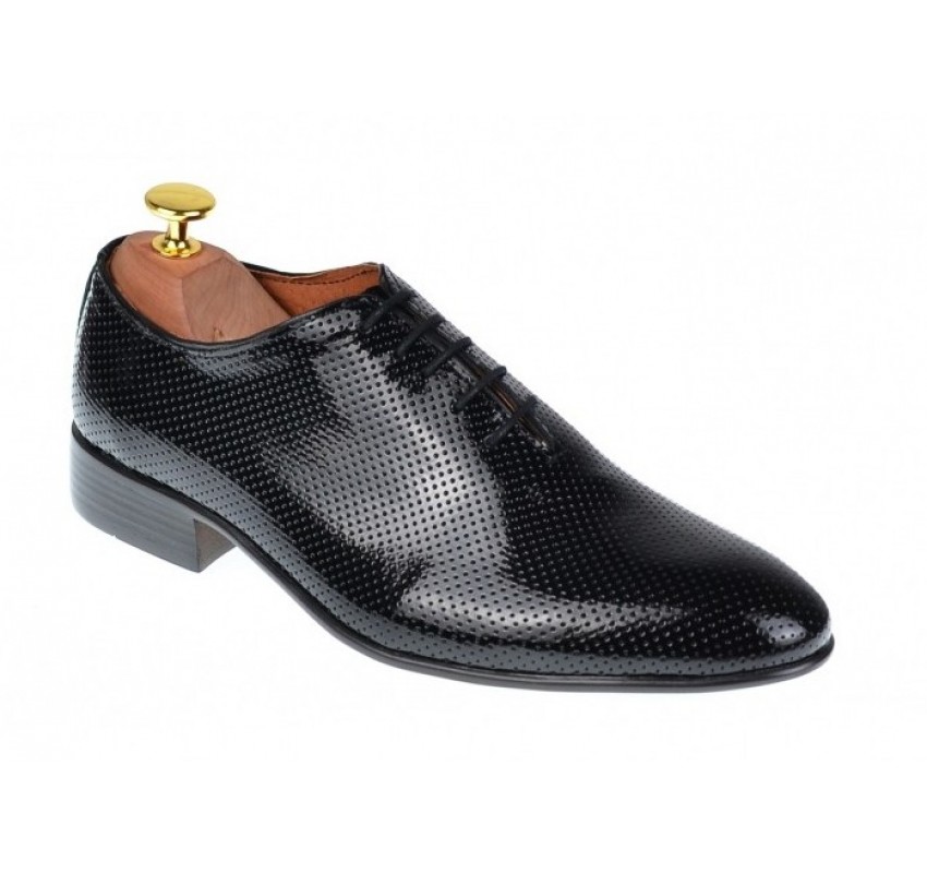 Pantofi barbati office, eleganti din piele naturala lac, ELION MATEO 026NLAC
