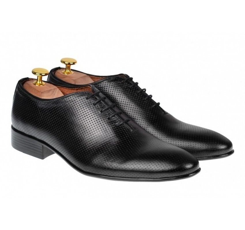 Pantofi barbati office eleganti din piele naturala - Model Negru 026NPERF