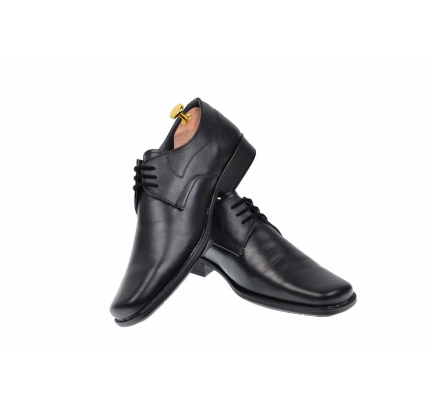 Pantofi barbati eleganti din piele naturala, cu siret 1002N