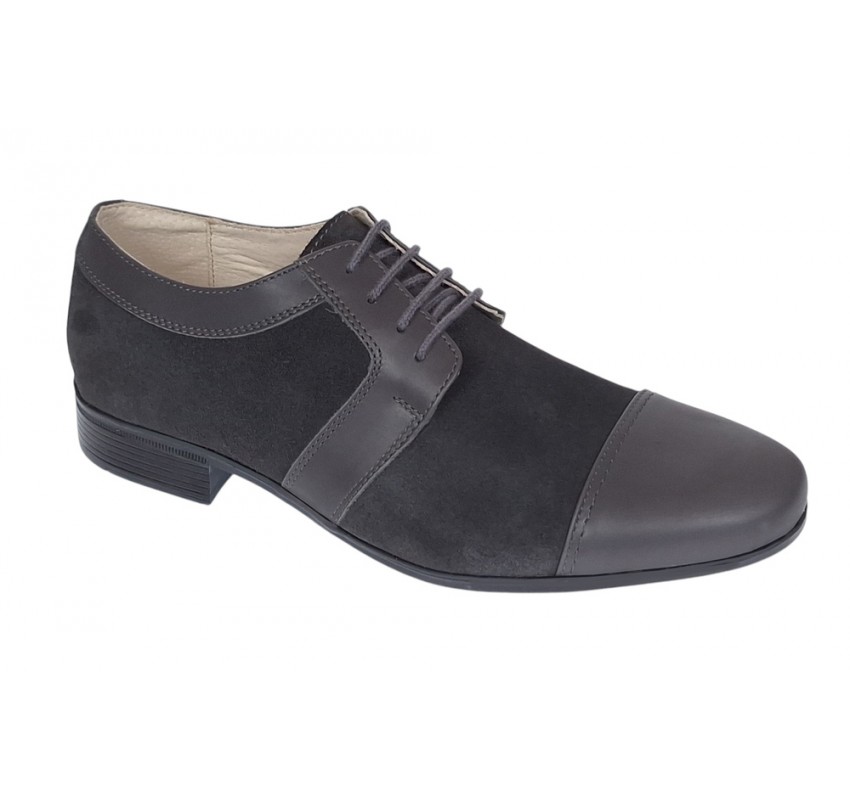 Pantofi barbati eleganti din piele naturala, culoare gri inchis - 1006GRI Pantofi barbati eleganti din piele naturala, culoare gri inchis - 1006GRI