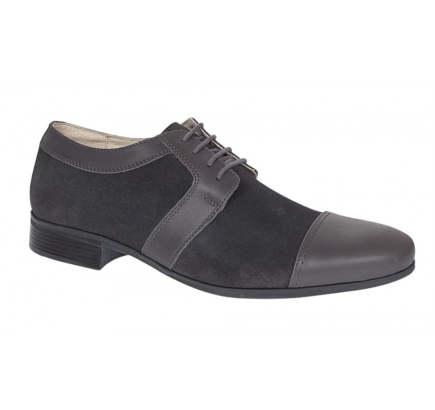 Pantofi barbati eleganti din piele naturala, culoare gri inchis - 1006GRI Pantofi barbati eleganti din piele naturala, culoare gri inchis - 1006GRI