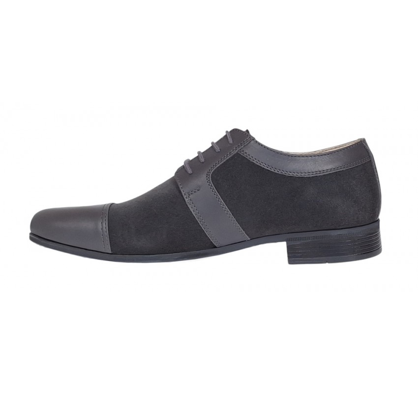Pantofi barbati eleganti din piele naturala, culoare gri inchis - 1006GRI Pantofi barbati eleganti din piele naturala, culoare gri inchis - 1006GRI