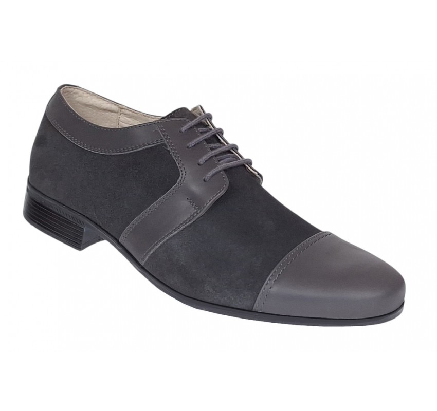 Pantofi barbati eleganti din piele naturala, culoare gri inchis - 1006GRI Pantofi barbati eleganti din piele naturala, culoare gri inchis - 1006GRI