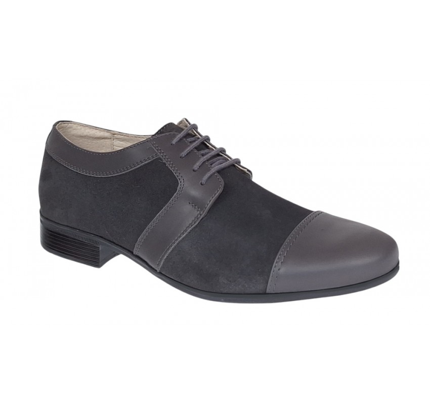 Pantofi barbati eleganti din piele naturala, culoare gri inchis - 1006GRI Pantofi barbati eleganti din piele naturala, culoare gri inchis - 1006GRI