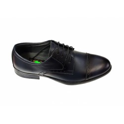 Pantofi barbati casual din piele naturala bleumarin - 101TGBL