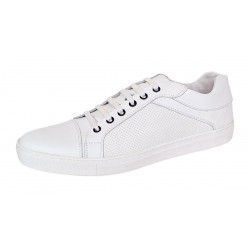 Sneakers barbati casual din piele naturala - Model Alb 1021