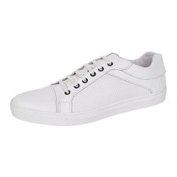 Sneakers barbati casual din piele naturala - Model Alb 1021