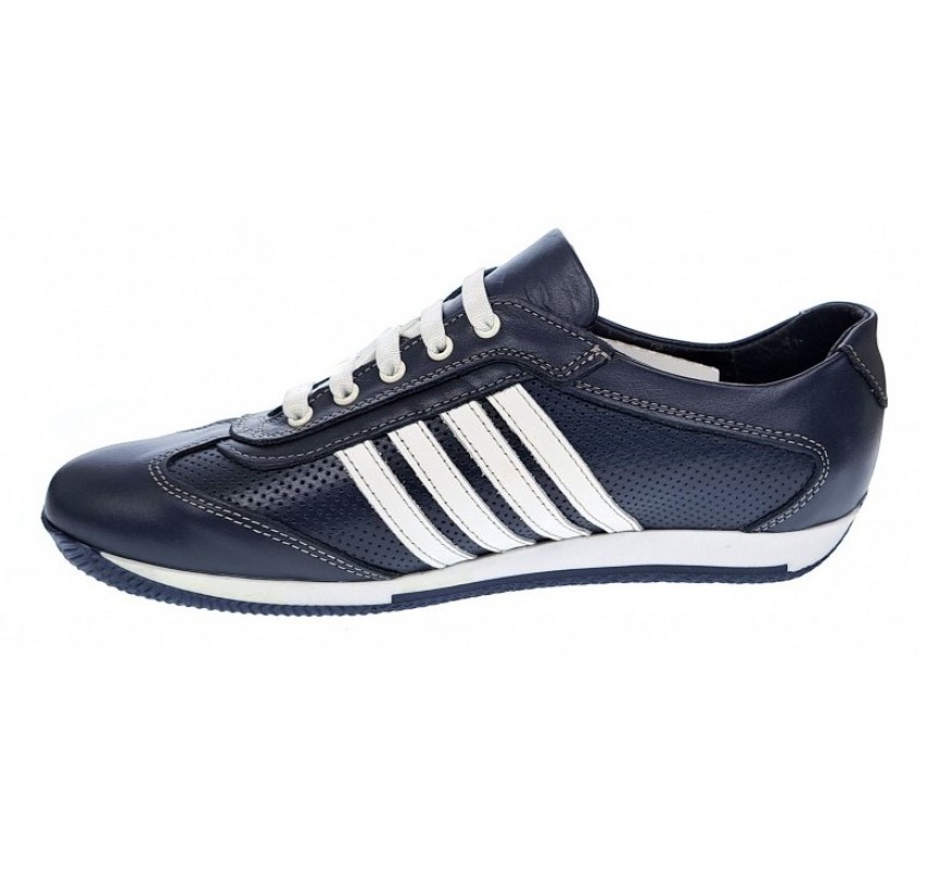 Pantofi barbati sport casual din piele naturala bleumarin 1053BLA