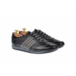 Pantofi barbati casual sport negri din piele naturala 1053N
