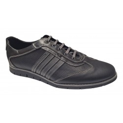 Pantofi barbati casual sport negri din piele naturala 1053N