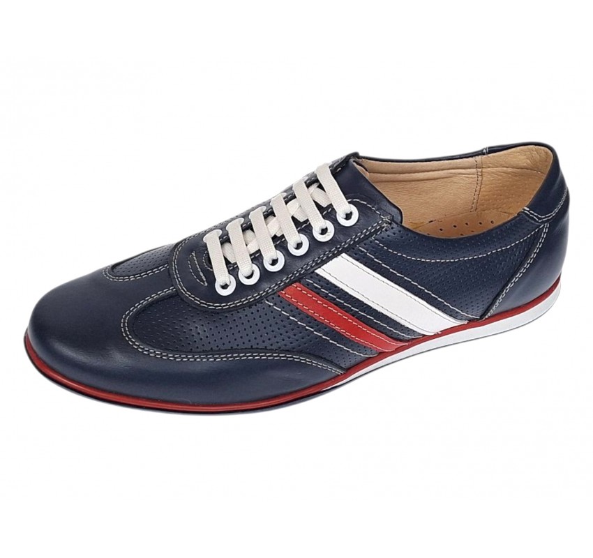 Marimea 40 Pantofi barbati sport - casual din piele naturala 1055BLR