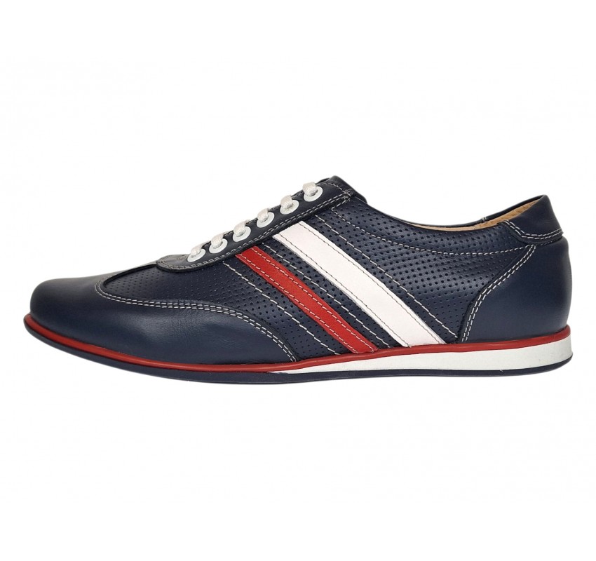 Marimea 40 Pantofi barbati sport - casual din piele naturala 1055BLR