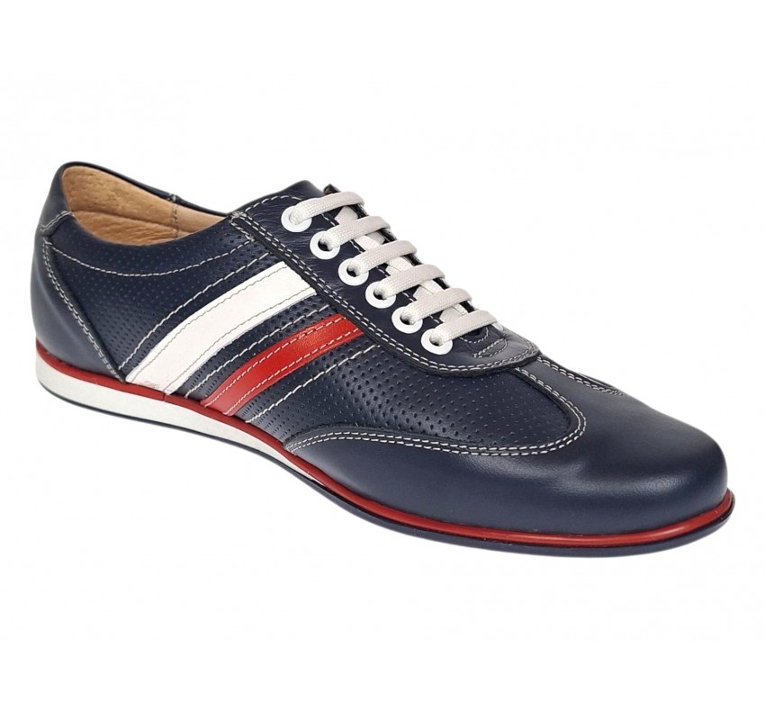 Marimea 40 Pantofi barbati sport - casual din piele naturala 1055BLR