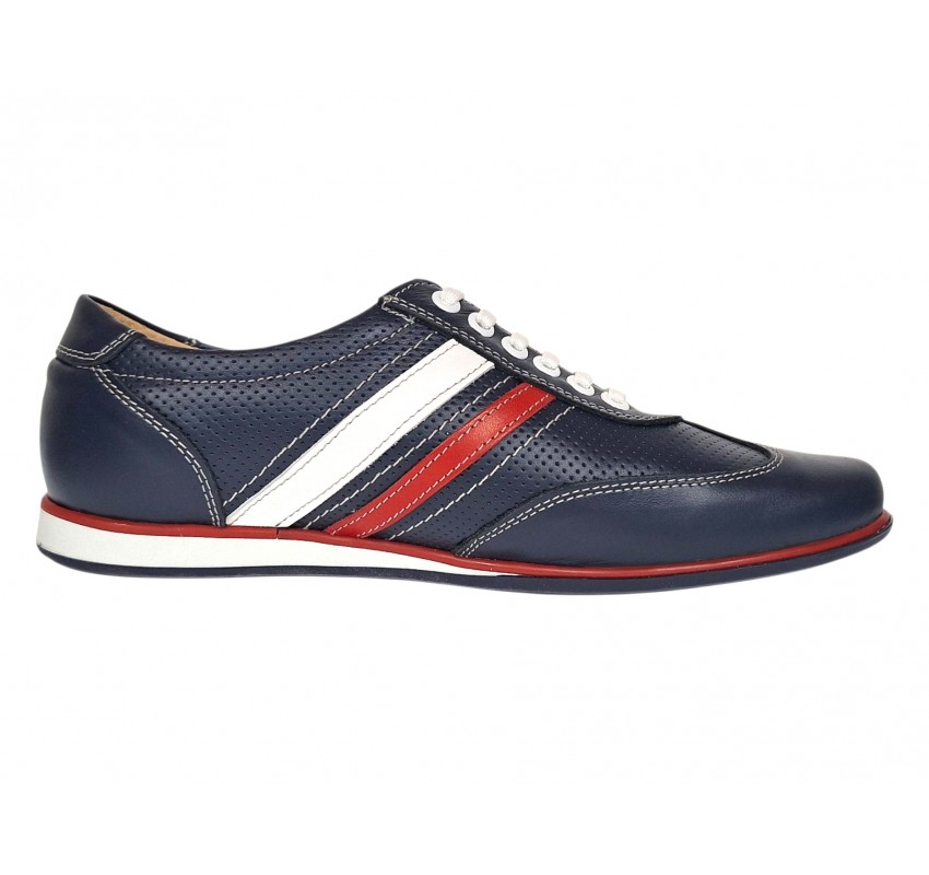 Marimea 40 Pantofi barbati sport - casual din piele naturala 1055BLR