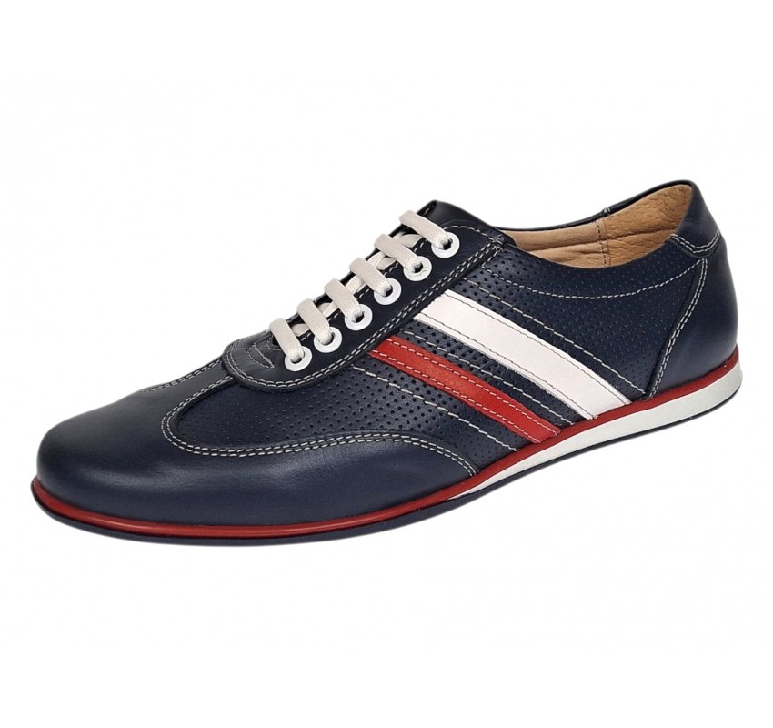 Marimea 40 Pantofi barbati sport - casual din piele naturala 1055BLR