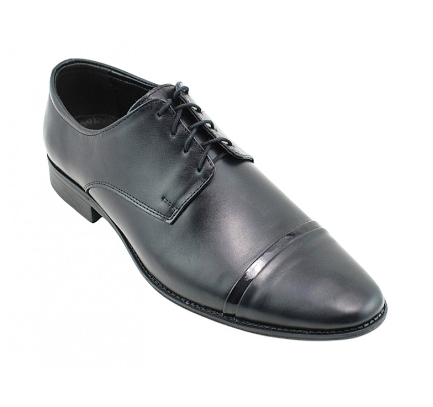 Pantofi barbati office eleganti din piele naturala - Model Negru 111N