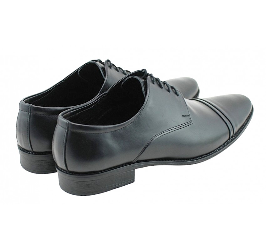 Pantofi barbati office eleganti din piele naturala - Model Negru 111N