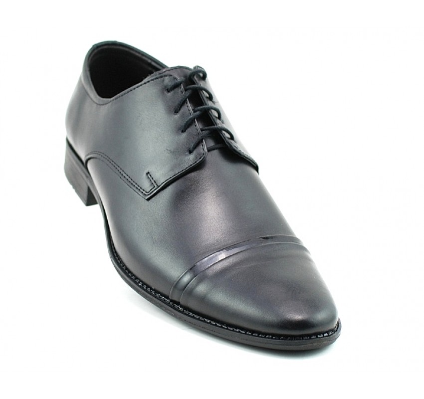 Pantofi barbati office eleganti din piele naturala - Model Negru 111N