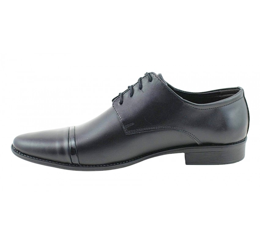 Pantofi barbati office eleganti din piele naturala - Model Negru 111N