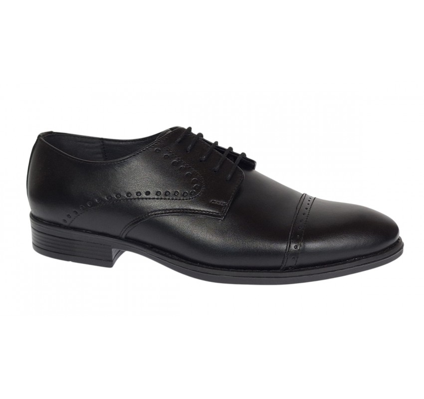 Pantofi barbati eleganti din piele naturala Negru 127N Marimea 41