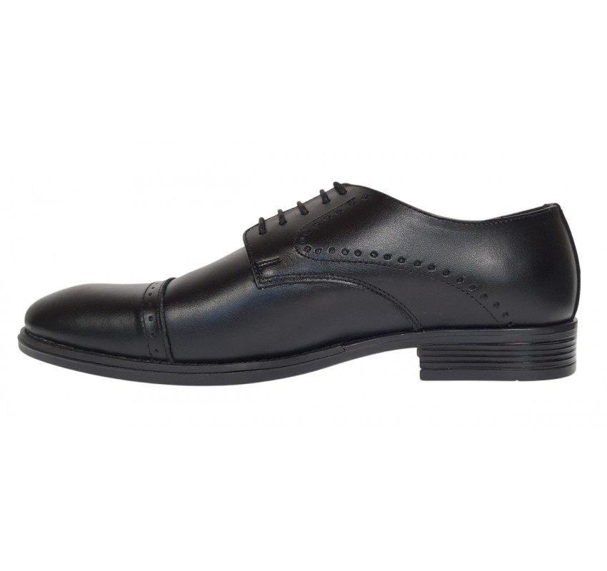 Pantofi barbati eleganti din piele naturala Negru 127N Marimea 41