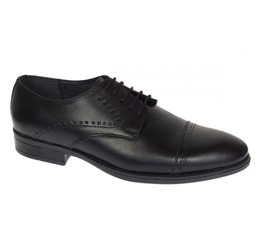 Pantofi barbati eleganti din piele naturala Negru 127N Marimea 41