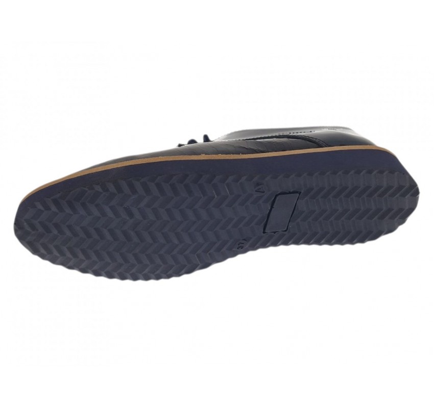 Marimea 37 Pantofi dama casual din piele naturala Croco Lac Bleumarin 140BLCR