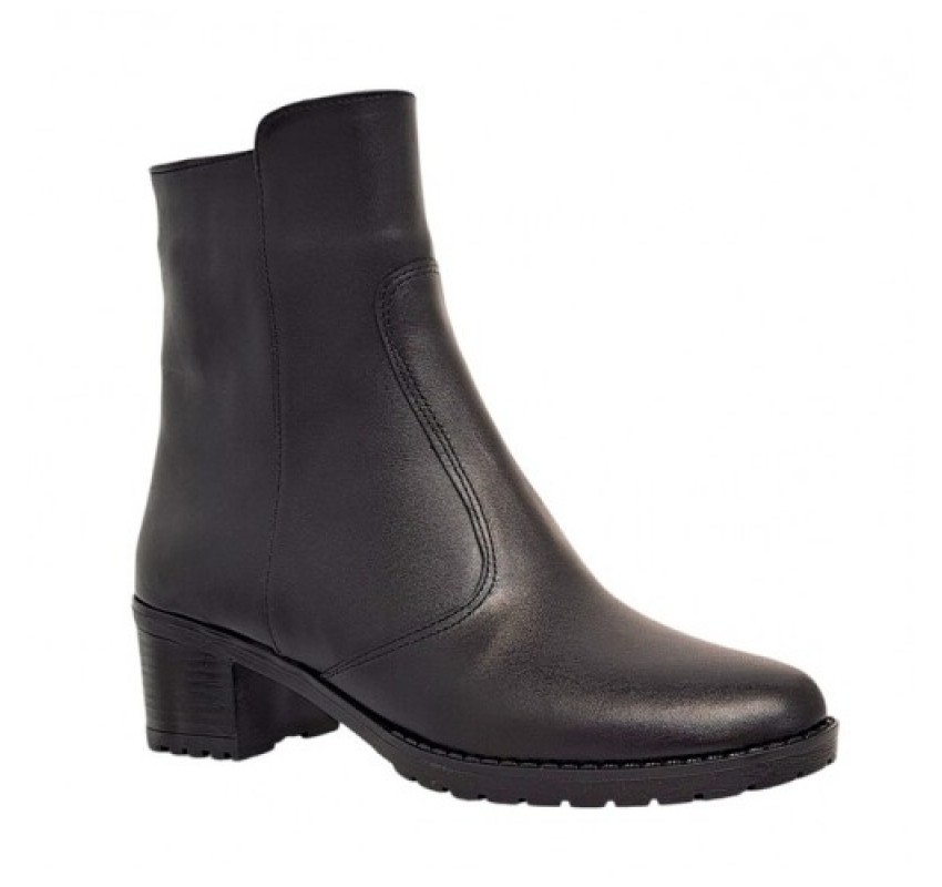 Ghete dama negre din piele naturala imblanite 156N