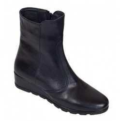 Ghete dama din piele naturala imblanite - Model Orto Negru 156